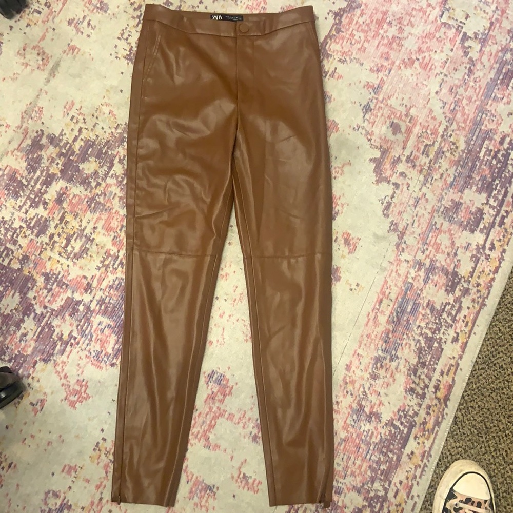 Zara faux leather pants